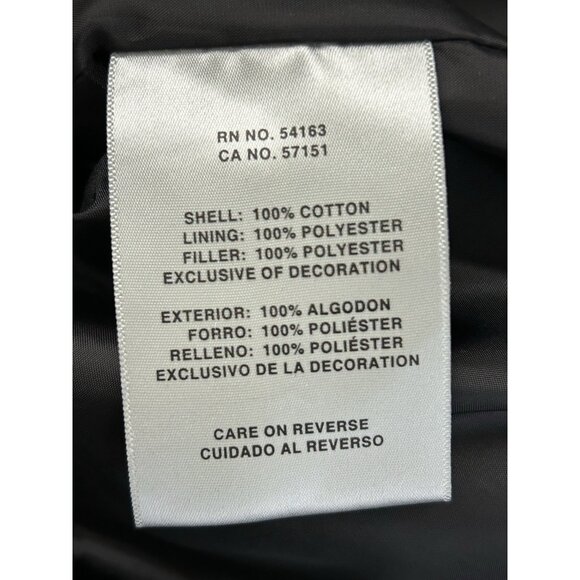 Levi Strauss Women's Size Medium Black Corduroy Puffer Coat Full Zip Lined - Picture 13 of 15